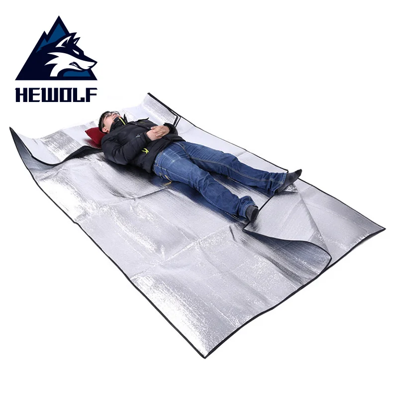 Hewolf 290x290 cm المحمولة الألومنيوم فيلم التخييم حصيرة PE لينة السفر ذاتية القيادة نزهة الشواء حصيرة في الهواء الطلق المشي مخيم فراش