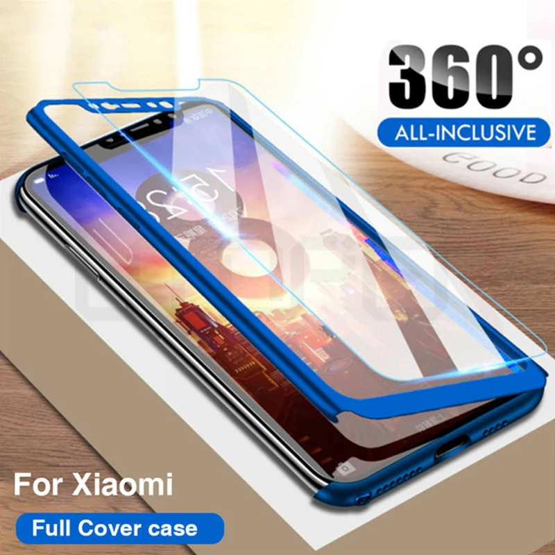 360 полный защитный чехол для Xiaomi mi 9 8 SE 5X A1 6X A2 Lite mi x 2 Max 2 3 Red mi 6a Note 8 iPhone 7 6 Plus 5 iPad Pro Жесткий Чехол закаленное Стекло