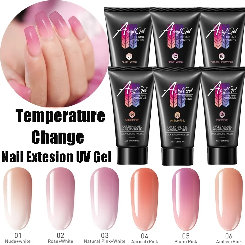

Modelones Extension UV Nail Gel Polish Chameleon Builder Led Gel Lacquer Transparent Extend Hybrid Nail Polish Temperature Gel