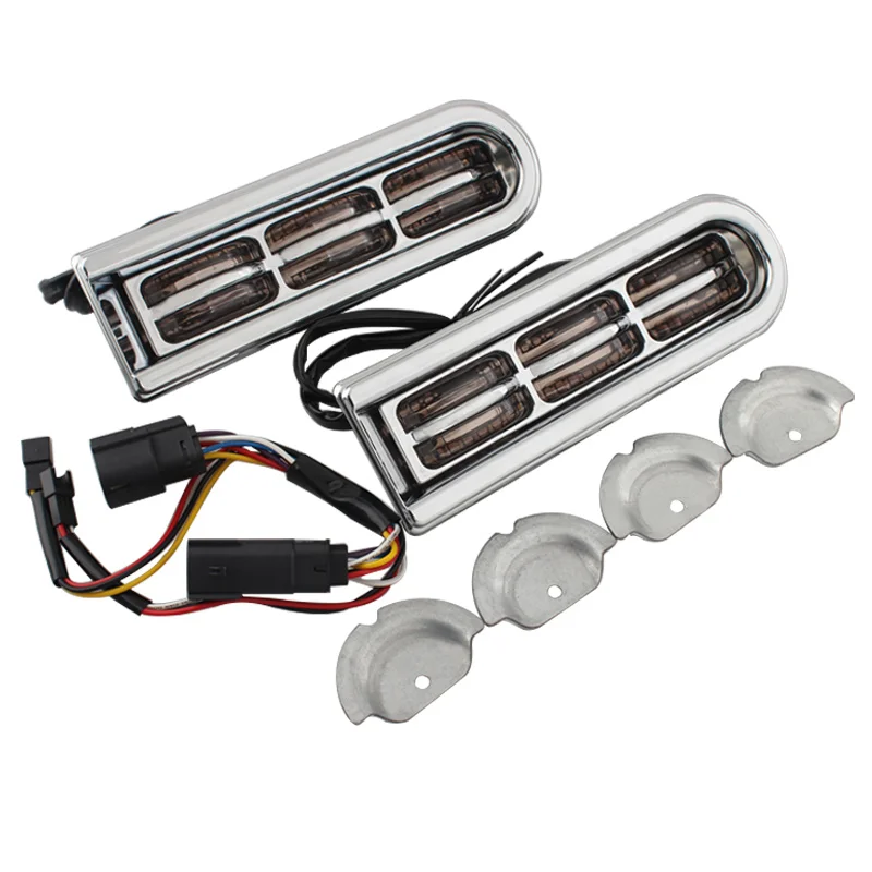 Motorcycle ABS LED Light Saddlebag Filler Inserts Support Tail Light Fits For Harley Electra Glide Road King Ultra