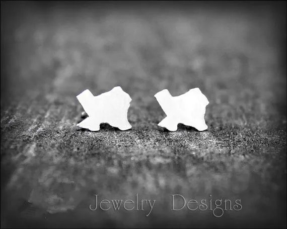 

1Pair Fashion Tiny Outline Texas Map Stud Earrings USA TX State Earring Geography Native Hometown Texan Stud Earrings