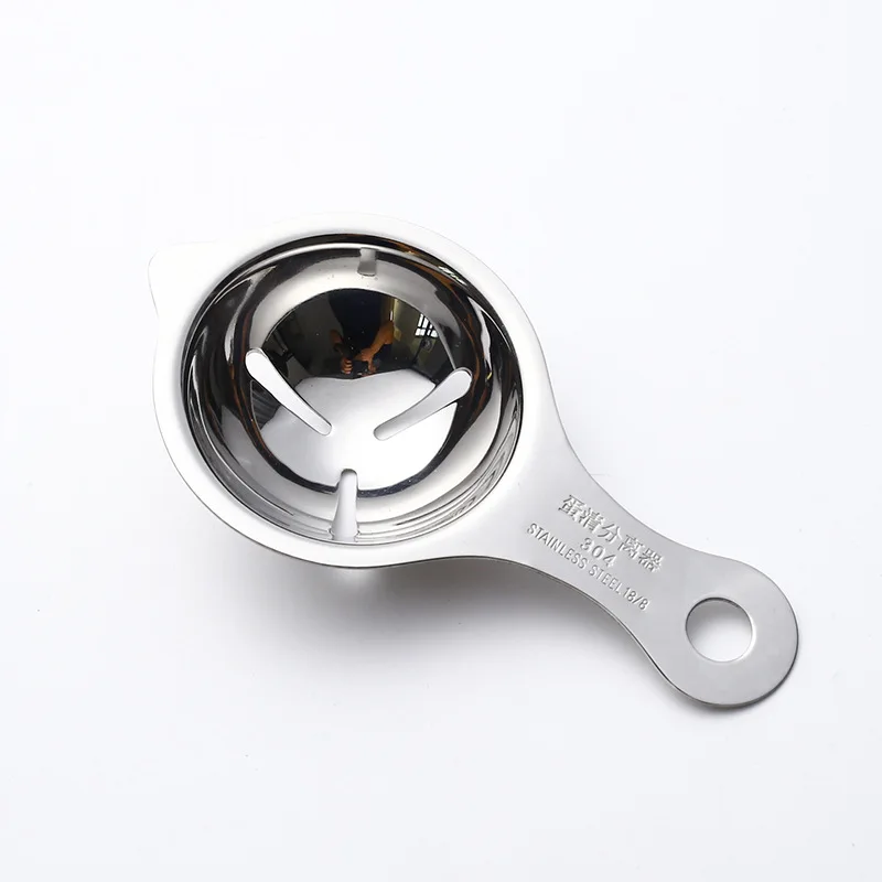 High Quality 304 Stainless Steel Egg Separator Tool Spoon Egg Yolk