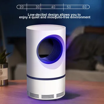 

Behogar USB Powered Mosquito Killer Control Lamp Trap LED Electric Trap Lamp Outdoor UV Light Killing Lamp For Mosquito Insect