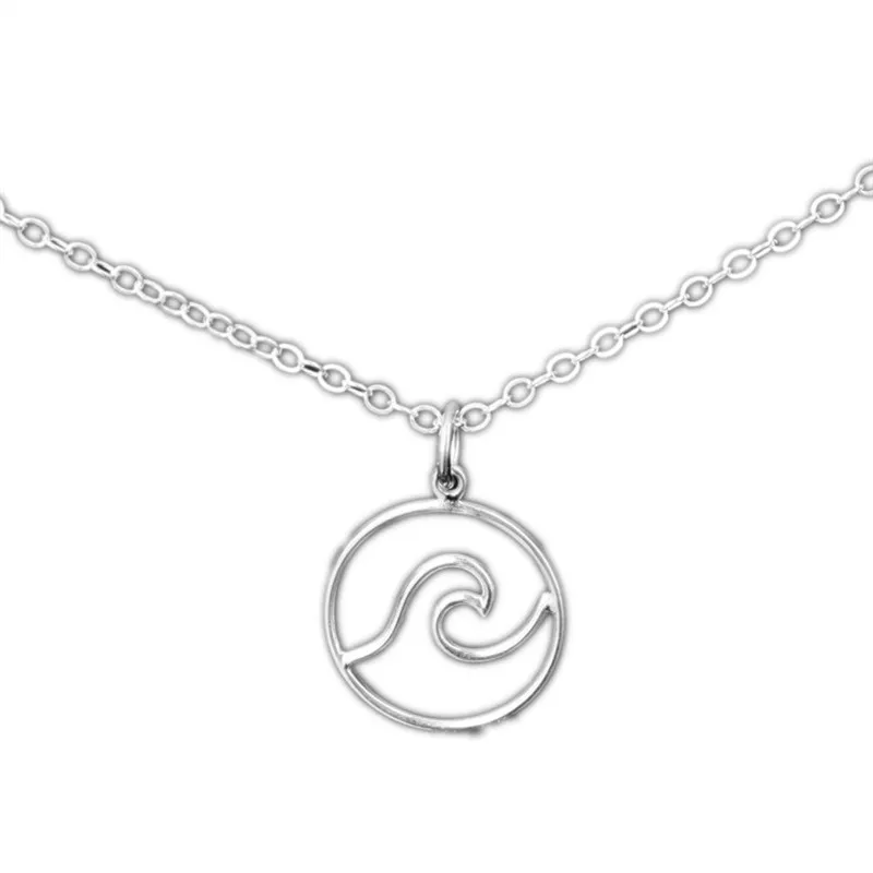 12pcs/lot Wave Necklace Surfer's Jewelry Ocean Life Simple Dainty Chain Surfing | Украшения и аксессуары