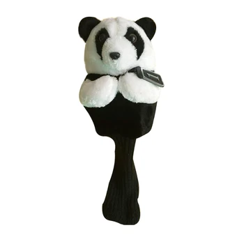

Universal Elastic Cute Cartoon Panda Shape Soft Anti-dust Golf Club Driver Head Cover Long Neck Wood Clubs Head Covers