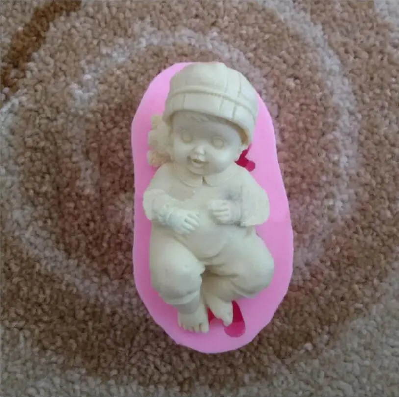 

Sleeping Baby Handmade DIY chocolate mold mold cake mold baking mold decoration, green liquid silicone mold