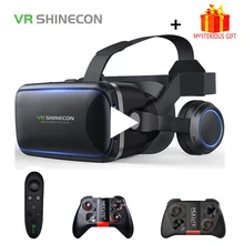 VR Shinecon 6,0 шлем виртуальной реальности очки 3 D 3d очки гарнитура шлем для iPhone Android смартфон Объектив Набор