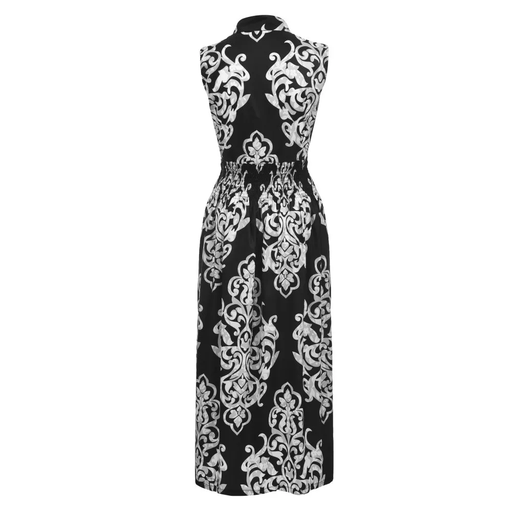 

FREE OSTRICH Dress Women Fashion Casual Sexy V-Neck Sleeveless Print Long Dress Strapless Off the Shoulder Dress Women Summer