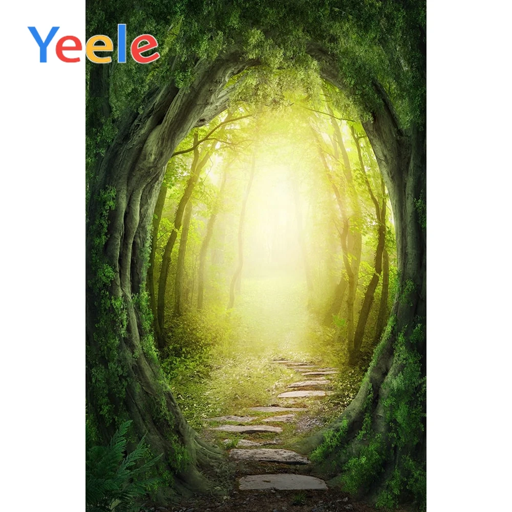 

Yeele Romantic Scenery backgrounds for photo studio Fairy tale forest jungle Road tree backdrops photocall props professional