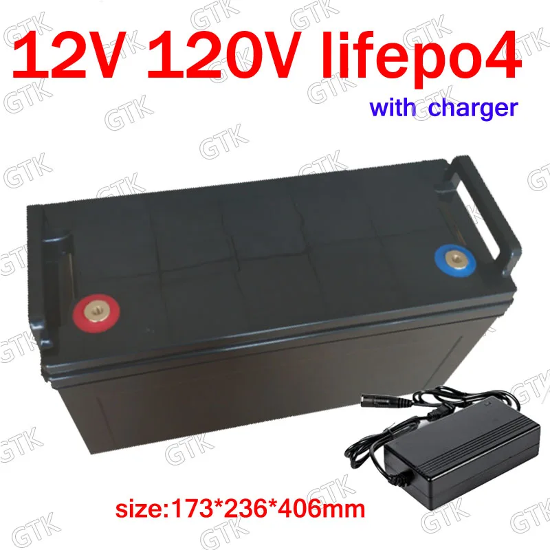 GTK Lifepo4 12V 120AH литиевая батарея 100A BMS 12 8 V для инвертора солнечной энергии инвертор