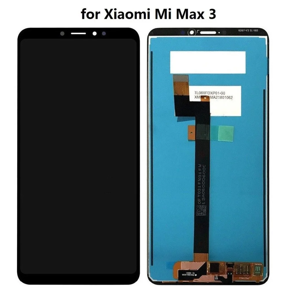 

For Xiaomi Max 3 LCD Display Touch Screen Test Good Digitizer Assembly Replacement For Xiaomi Max 3 6.9 Inch 10pcs/lot
