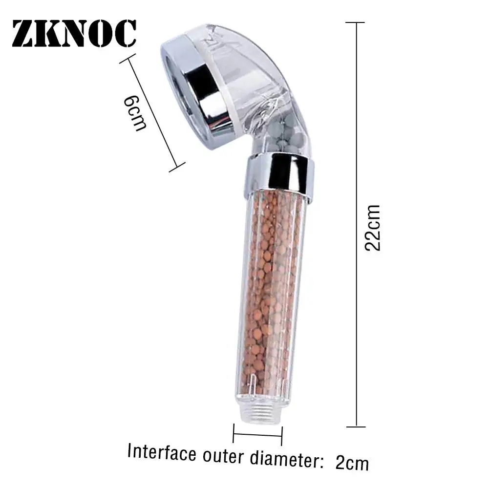

1pc Transparent Handheld Shower Head Anion SPA Water-saving Bath Spray Shower Head Nozzle Filter Head Bathroom Water Therapy