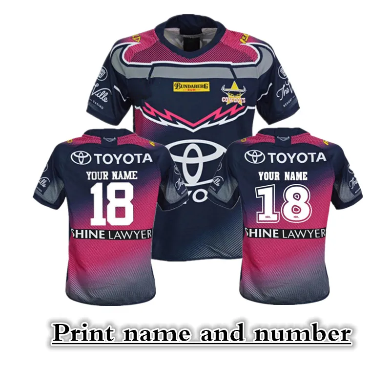 

2018 NORTH QUEENSLAND COWBOYS WIL RUGBY JERSEY size S-XXXL can print your name and number Top quality Free shipping