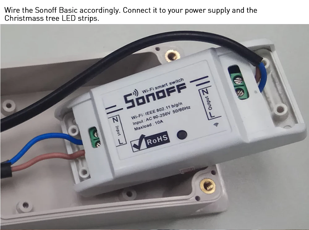 Sonoff IP66 водонепроницаемый чехол с защитой от атмосферных воздействий водостойкий корпус для Basic/Pow/Dual/TH10/TH16 с рождественской елкой