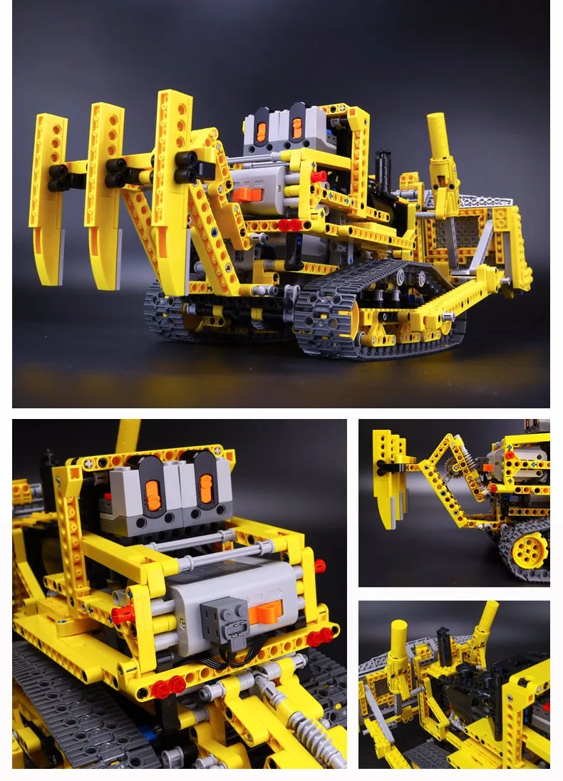 DHL 20008 technic series дистанционное управление lthe бульдозерная Модель Сборка строительных блоков Кирпичи наборы совместимы с 8275 игрушечными автомобилями