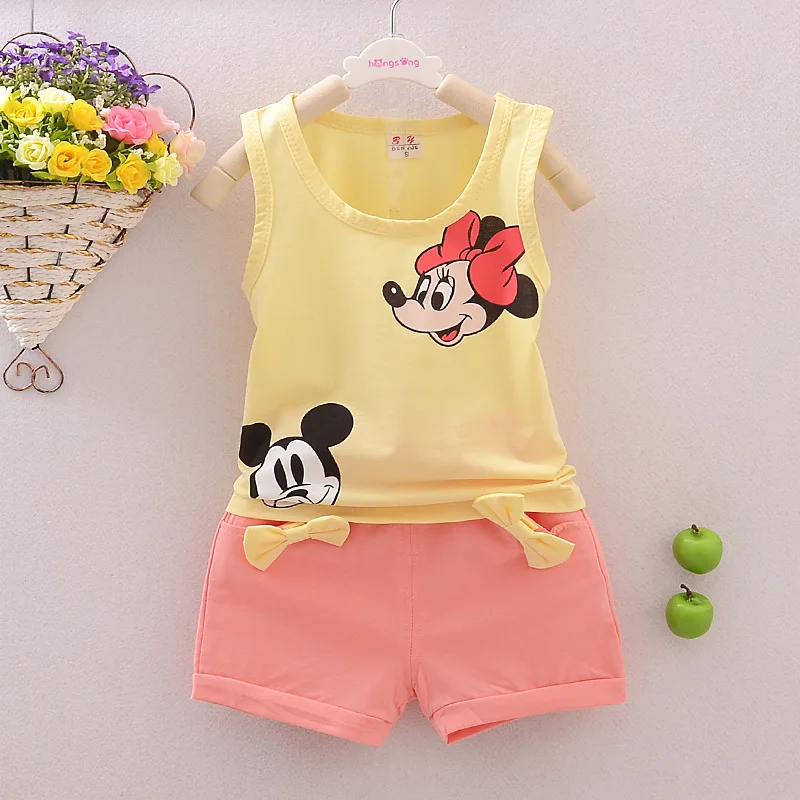 

Summer New Girls' Pure Color Cotton sleeveless vest