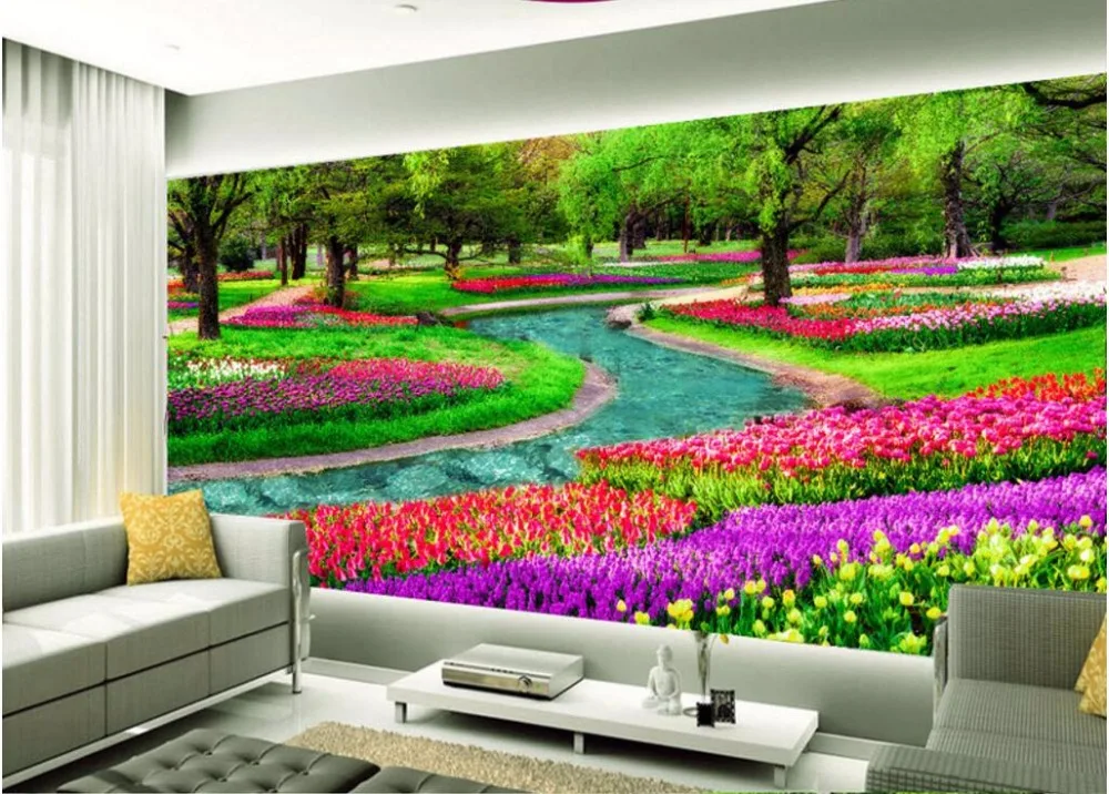 Us 15 95 48 Off Custom Photo 3d Wallpaper Romantic Forest Flowers And Garden Room Decoration Painting 3d Wall Murals Wallpaper For Walls 3 D In