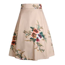 Summer Women Skirts Chiffon Print Floral Empire Elastic Casual Women Skirt Vadim Vintage Elegant Bodycon Floral Print Midi Skirt Summer Women Skirts Chiffon Print Floral Empire Elastic Casual Women Skirt Vadim Vintage Elegant Bodycon Floral Print Midi Skirt