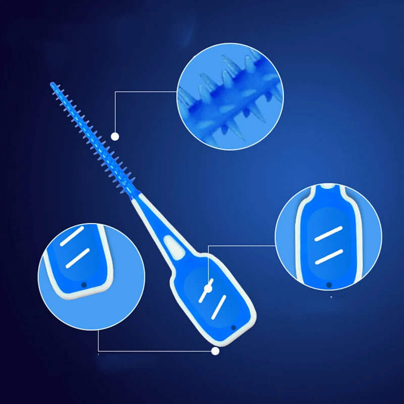 16 шт./кор. зубная нить Палочки мягкий эластичный массаж десны для ухода за межзубным пространством Щетка массажная зубная щетка зубочистки цвета сахарной ваты