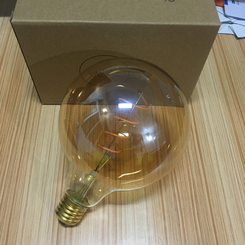 G125 Винтаж светодиодный Эдисон лампы AC220V 4 W светодиоидная лампа с регулируемой яркостью спираль Сердце лампа накаливания лампы Теплый желтый свет Ретро гибкий светодиодный лампы
