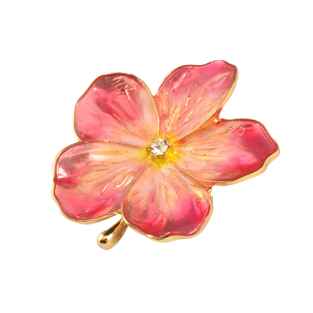 Pink Women Wedding Party Fashion Peony Plum Flower Brooch Pin Vintage Breastpin