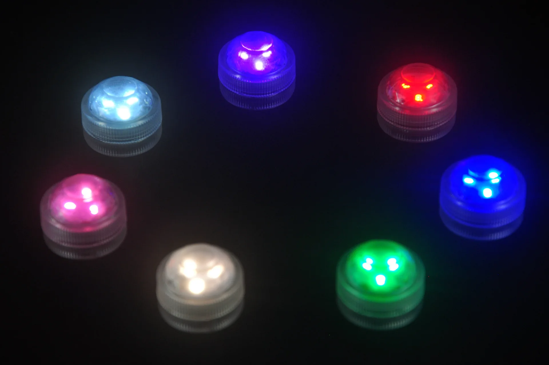 20x LED RGB погружной Водонепроницаемый вечерние Ваза Декор Базы мини-огни с Батарея удаленного Управление Свадьба Рождество кальян