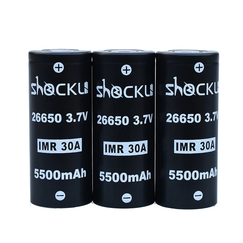 Shockli 26650 5500mAh литиевая батарея 3,7 V 5500mAh 26650 литий-ионная аккумуляторная батарея 30A для мощных фонарей Emisar D4s