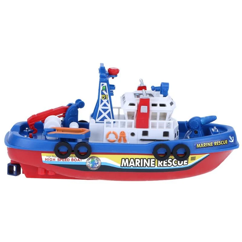 Feuer Boot Ton Blitz Licht Wasser Spray Schiff Elektro Kinder Spielzeug 