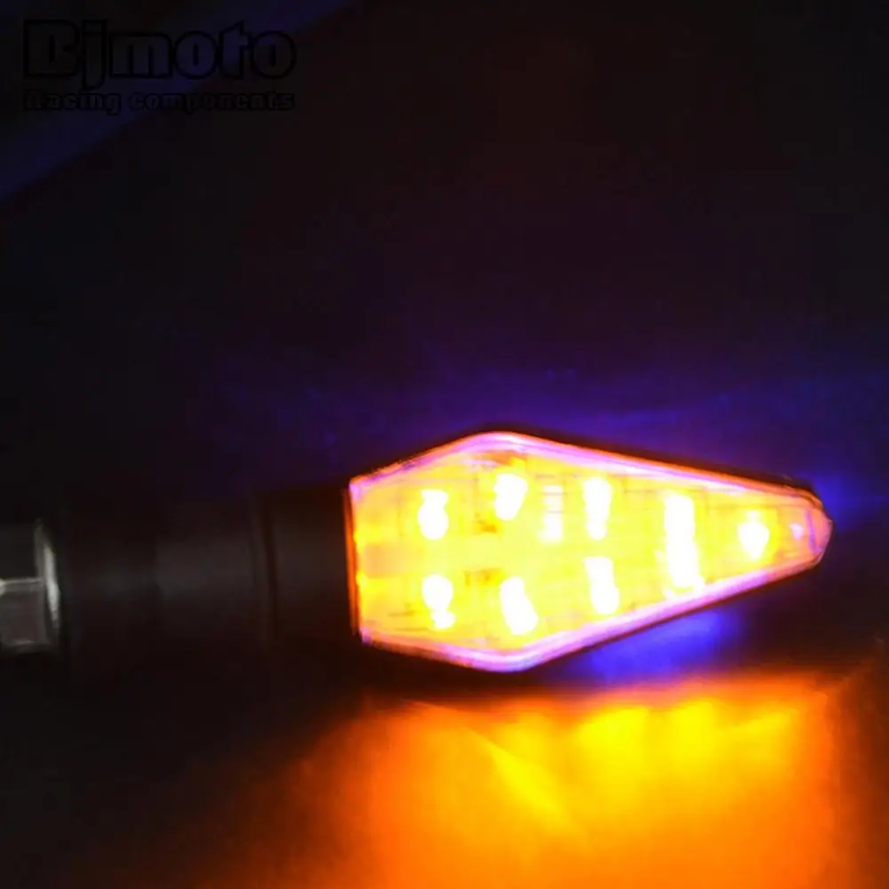 

New 2pcs Universal Motorcycle Turn Signal Light Double-sided Lighting 12V Super Bright LED Bulbs Light for Motorbike Off Road