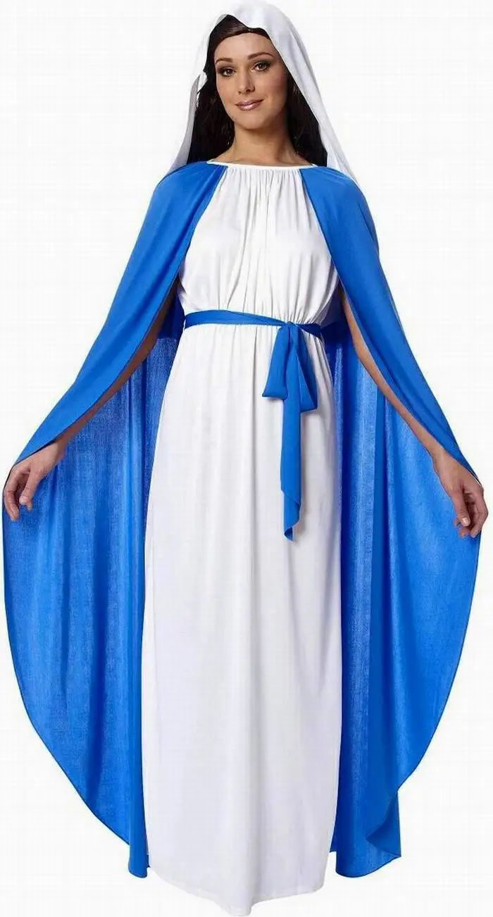 Rb99004 Free Shipping Girls Deluxe Virgin Mary Costume Sexy Adult Women S Halloween Costumes