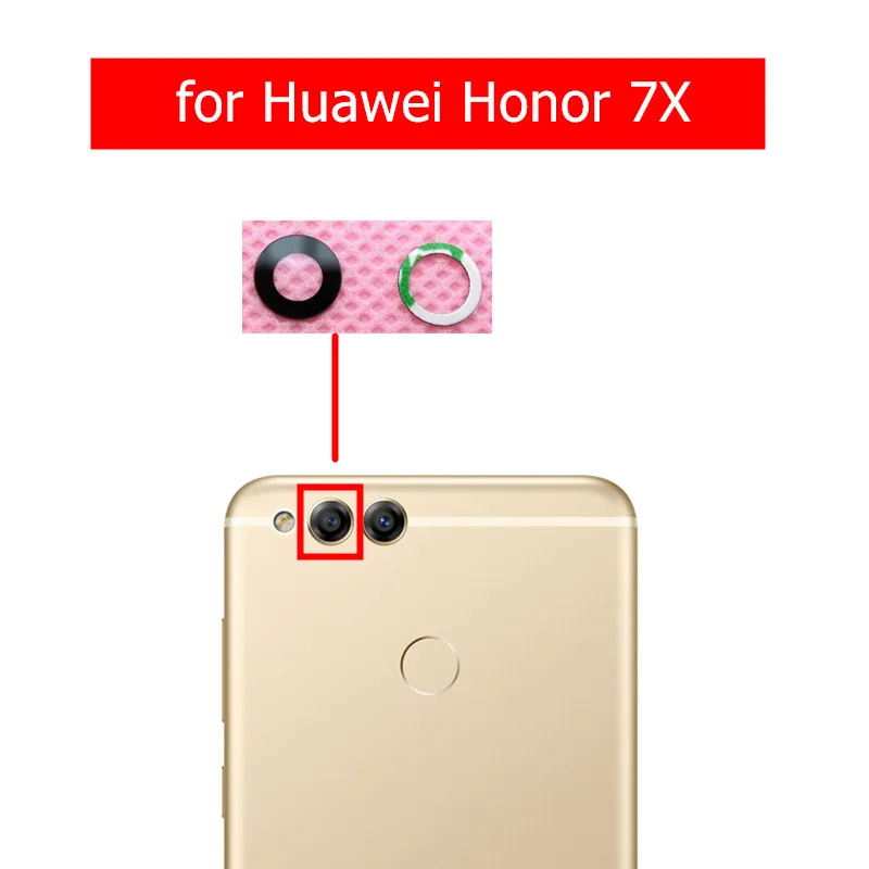 

2pcs for Huawei Honor7X Camera Glass Lens Back Rear Camera Glass Lens for Honor 7X with Glue Replacement Repair Spare Parts