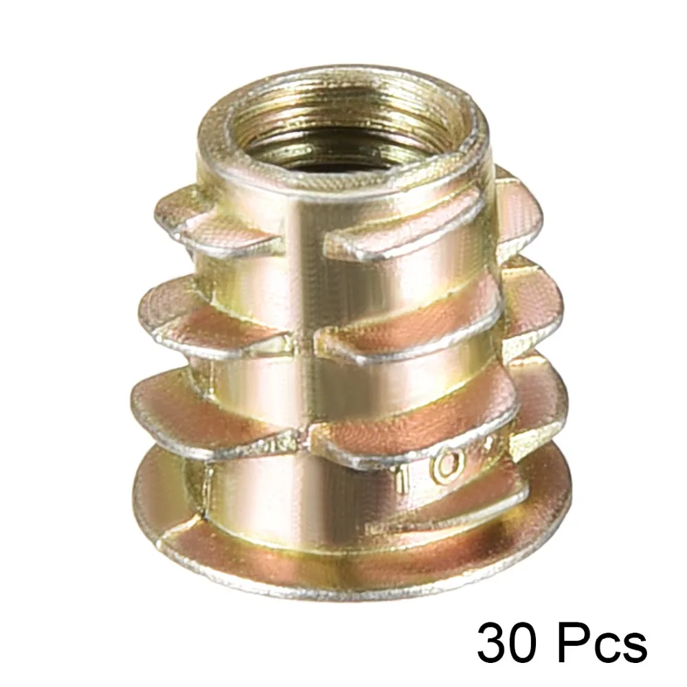 

Uxcell Hot 30pcs/lot M5 M6 Zinc Alloy Thread Hex Socket Furniture Nut For Wood Insert Nut Hex Drive Head Length 8mm 10mm
