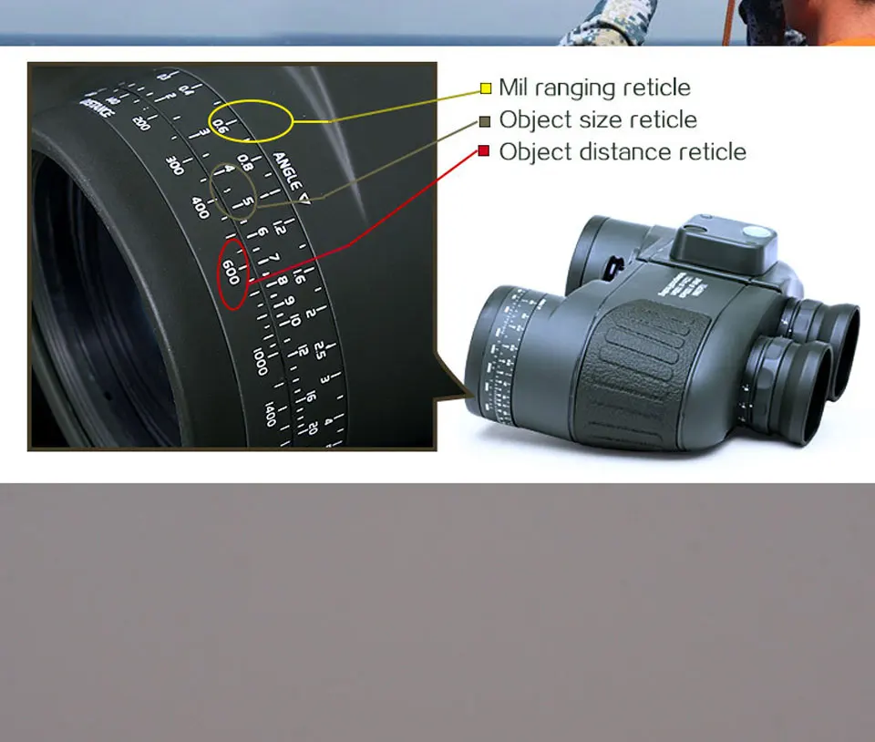 Военный охотничий HD морской бинокль boshile 10X50 Zoom дальномер компас телескоп окуляр водостойкий азот bak4 черный