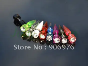

Newest Style Acrylic Earring Stud Fashion Ear Ring Ear Piercing 100pcs/lot Mixed colors Free Shipping Body Jewelry Stud