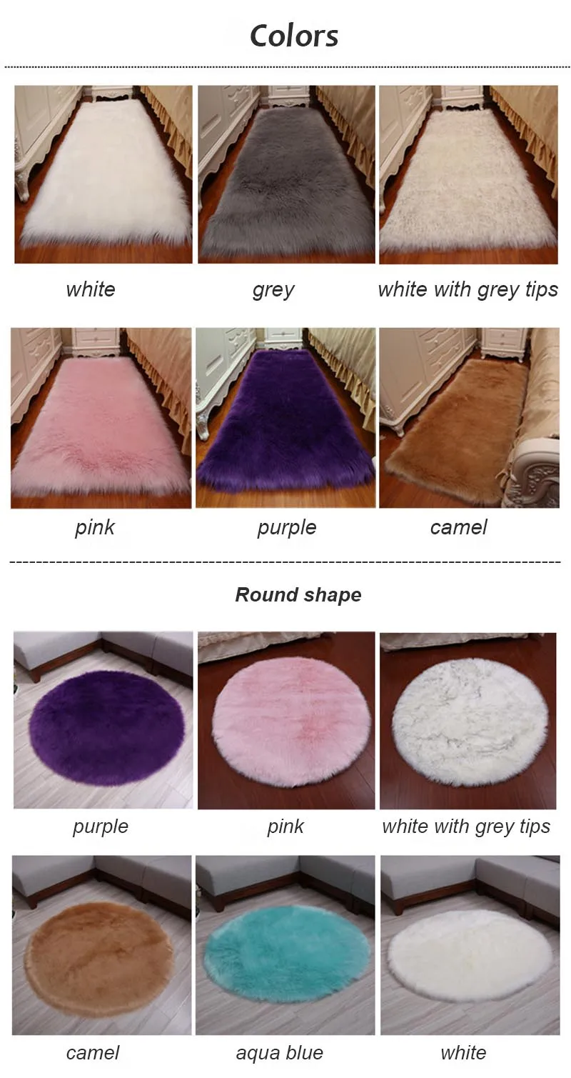 faux fur rugs colors