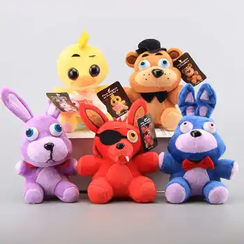 

5 Styles FNAF Five Nights at Freddy Plush Toys Fazbear Teddy Bear Boinie Rabbit Chica Foxy Cute Stuffed Soft Dolls 18-22 cm