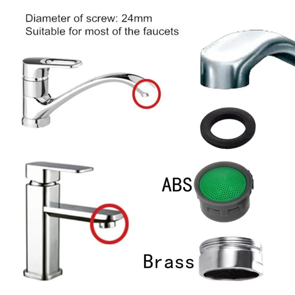 Brass 24mm inner teeth and 22mm inner teeth bubbler  Water Saving Aerator  Bubbler Kitchen Faucet Fittings Filter Basin