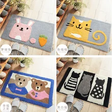 45x65/50x80 см мягкий мультяшный Кот/кролик/Придверный коврик с изображением медведя для гостиной, двери, ванной, дверной проем, коврик для ног, бытовой ковер, Впитывающий Коврик