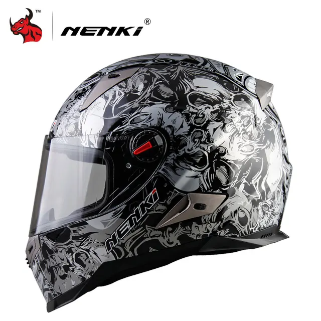 NENKI casco De para hombre, protector De cara completa para carreras Motocross, certificación ECE, Capacete De Moto|motocross racing face helmetface helmet -