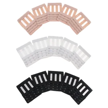

5 PCS Bra Extender 4 Hooks 3 Rows Women Intimates Strap Bra Extension Replacement Elastic Extenders Bra Accessories for Women