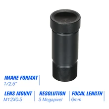 F1.2 объектив Starlight HD 3,0 мегапиксельная камера 6 мм объектив CCTV стойка MTV Объектив M12 Крепление объектива 6 мм для HD CCTV IP камера видеонаблюдения камеры