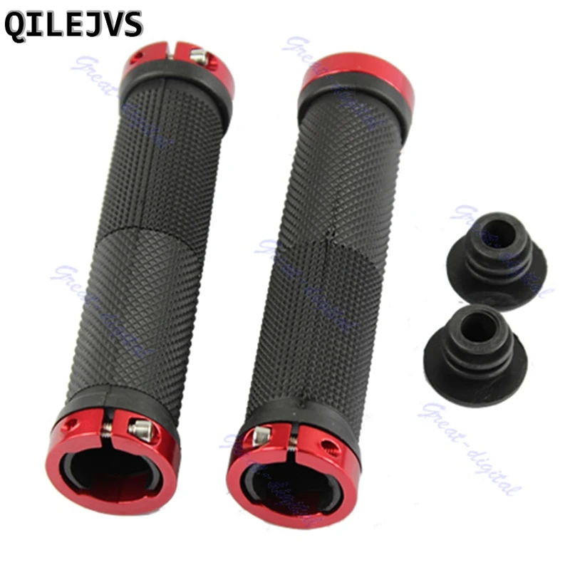 

1 Pair New QILEJVS Bicycle Accessories Cycling Lock-on Handle For Bicycle Road MTB BMX Bike Handlebar Red dropshipping