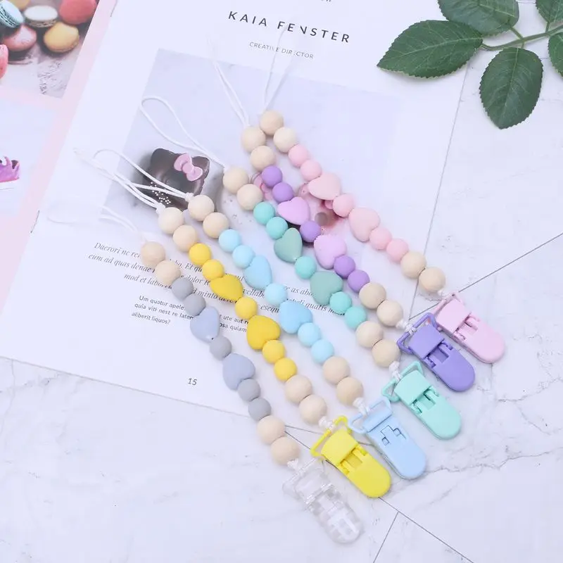 

Baby Pacifier Clip Chain Newborn Nipple Teether Holder Chew Toys