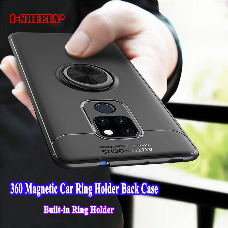 For Huawei Mate 20 Pro lite 360 Magnetic Car Ring Holder Back Case Cover 10 P20 Soft TPU Fundas |
