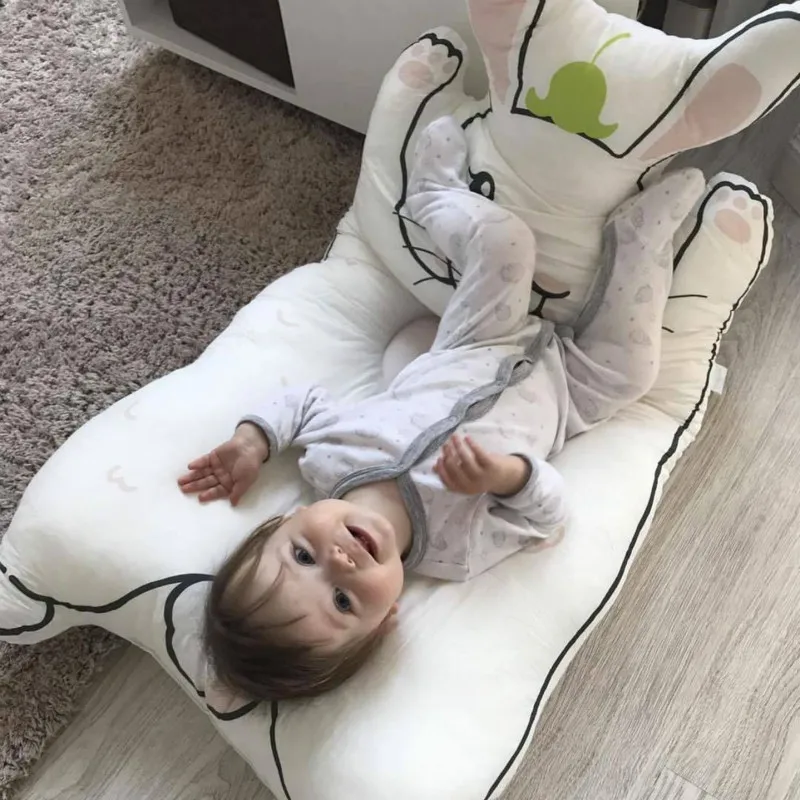 Домашний напольный матрас, детский хлопковый коврик для ползания, детская игра в кролика, ковер из енота
