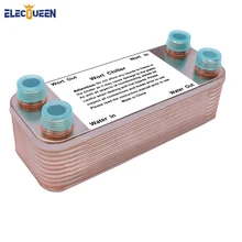 Охладитель пива для пивоварения с 20 пластинами x 1/" NPT Садовый шланг с резьбой пластинчатый теплообменник из нержавеющей стали 304 охладитель для домашнего пивоварения