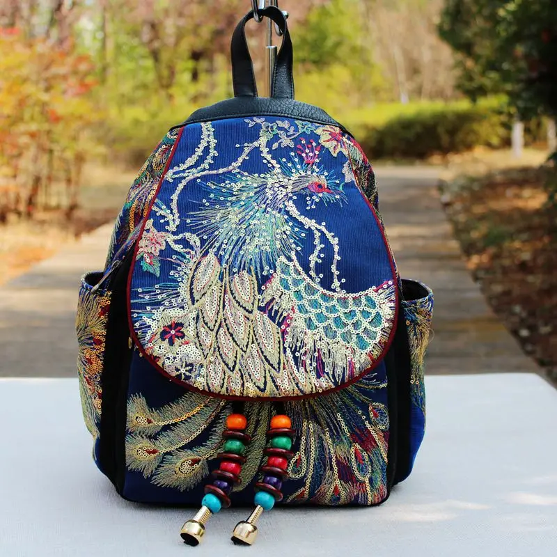 New Traditional Backpacks Teenager Girls National Embroidery Backpack Travel Shoulder Bags School Bag Women Backpacks 332