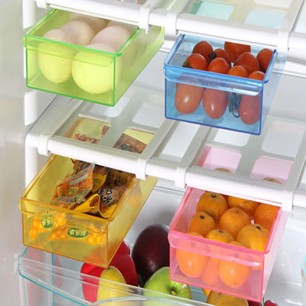 

1pc Eco-Friendly Multifunction Kitchen Refrigerator Storage Rack Fridge Freezer Shelf Holder Pull-Out Drawer