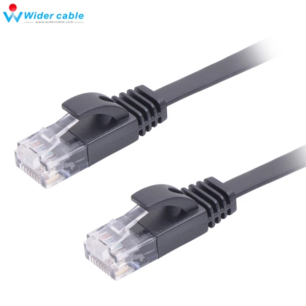 Тонкий CAT6 Lan кабель RJ45 плоский CAT 6 Ethernet 0 5 м высокая производительность черный 1