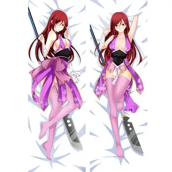 

3D Double-sided Japanese Anime Fairy Tail Erza Scarlet Throw Otaku Dakimakura Gifts Bedding Hugging Body Pillow Case 150x50 CM